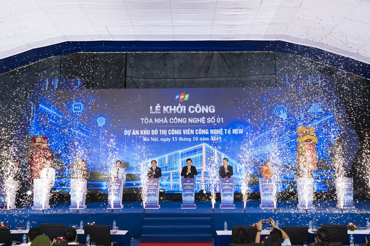Khởi công tòa nhà đầu tiên tại Khu đô thị Công viên công nghệ số của Hà Nội
